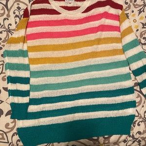 Multi colored, stripe sweater